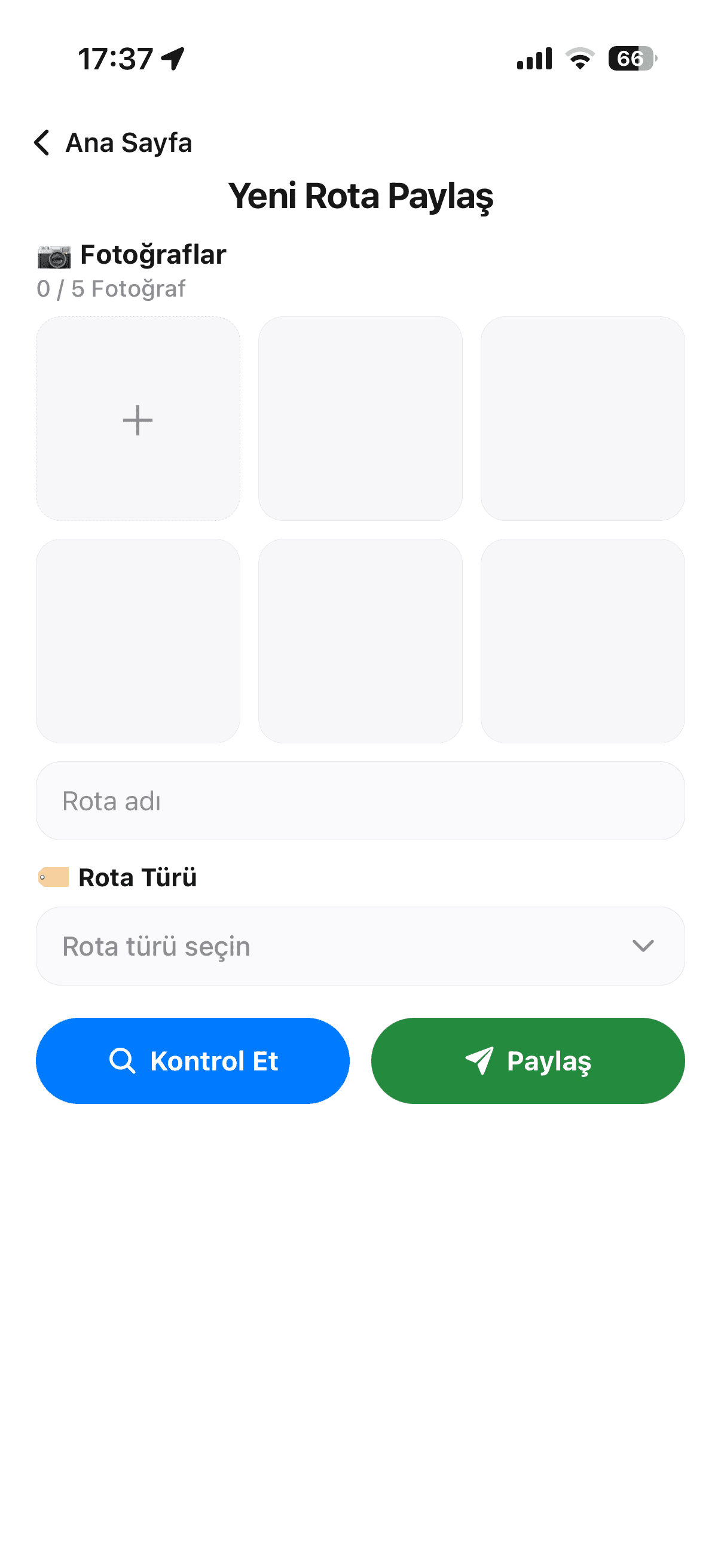 Rota Oluştur